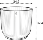 vibes fold rond 35cm blanc lin